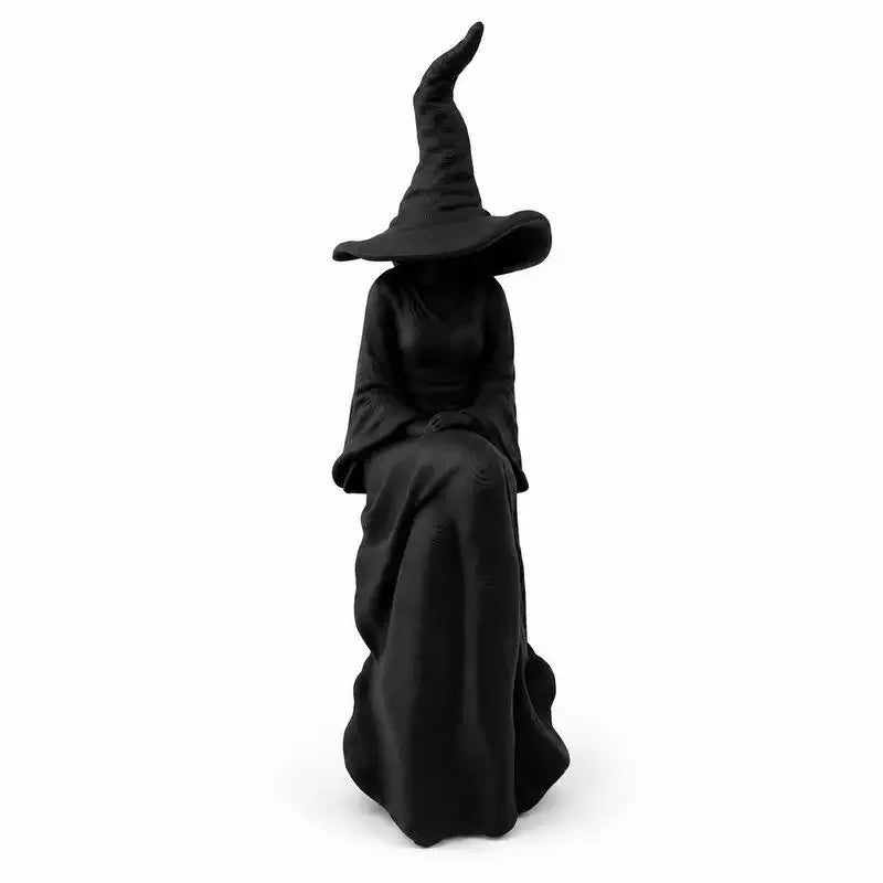 🧙‍♀️ Black Seated Witch Halloween Wall Decor