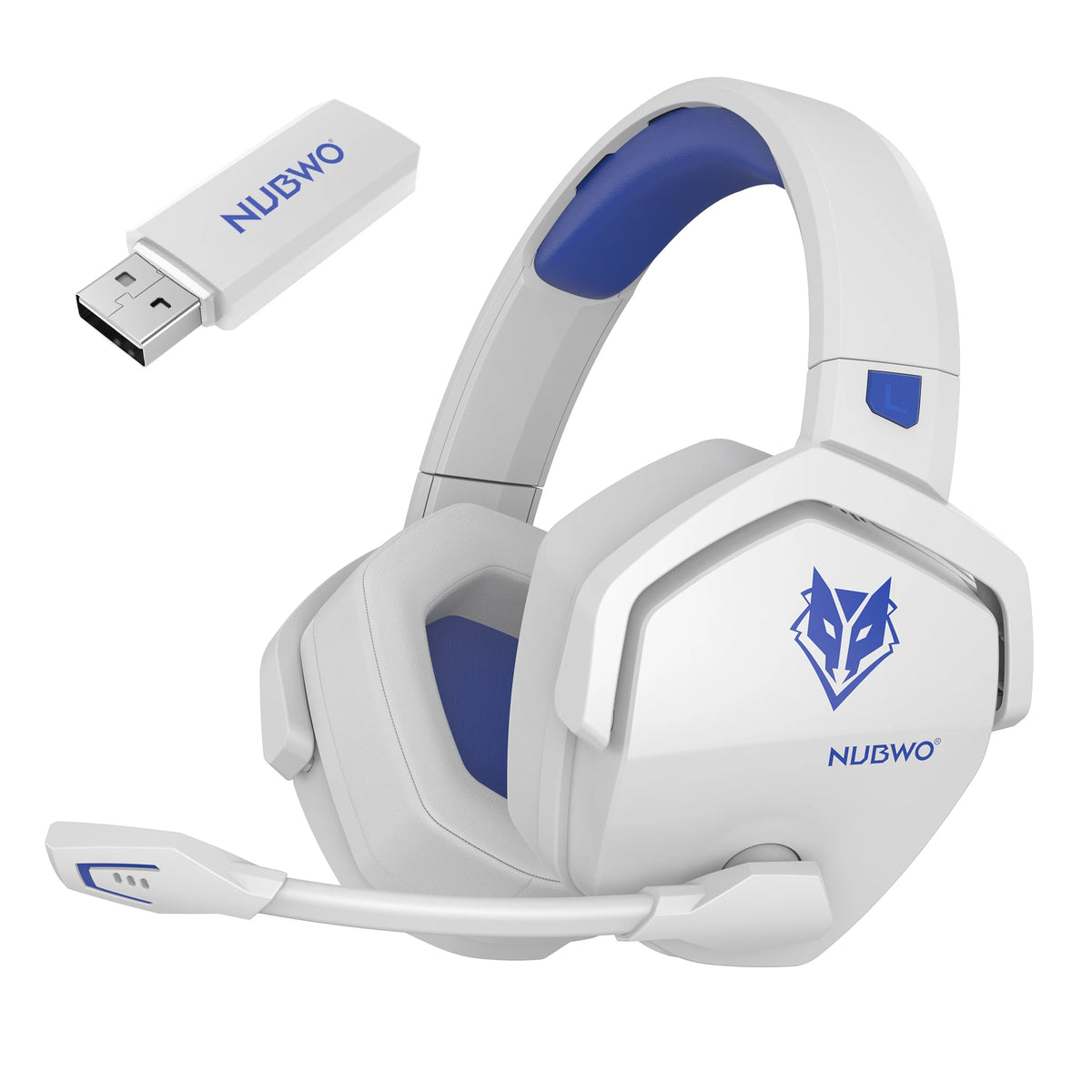 NUBWO G06 Dual Wireless Gaming Headset with Microphone for PS5, PS4, PC, Mobile, Switch. 2.4GHz Bluetooth 5.3 Gaming Headphone