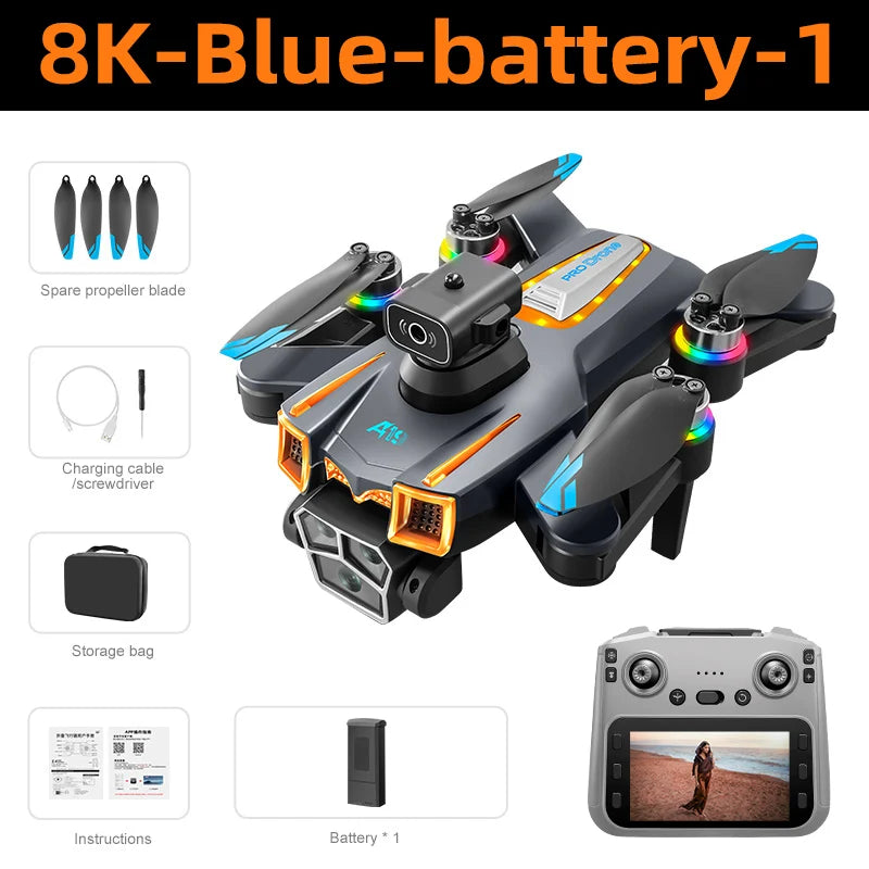 Lenovo Drone A19 Pro 4K HD 8K Professional 5G GPS Dual Camera Photography Brushless Foldable Quadcopter RC Distance Drones Toys