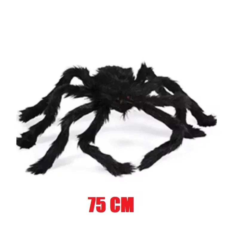 Halloween Big Plush Spider. Horror Halloween Decoration. Party Prop Outdoor Giant Spider Decor 30-200cm Chamber Prank Black Spider