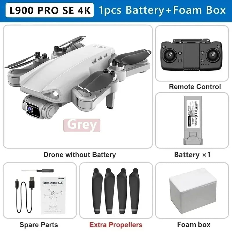 L900 Pro SE MAX GPS Drone 4K Professional Dual HD Camera 5G WIFI 360° Obstacle Avoidance Brushless Motor Rc FPV Quadcopter Drone