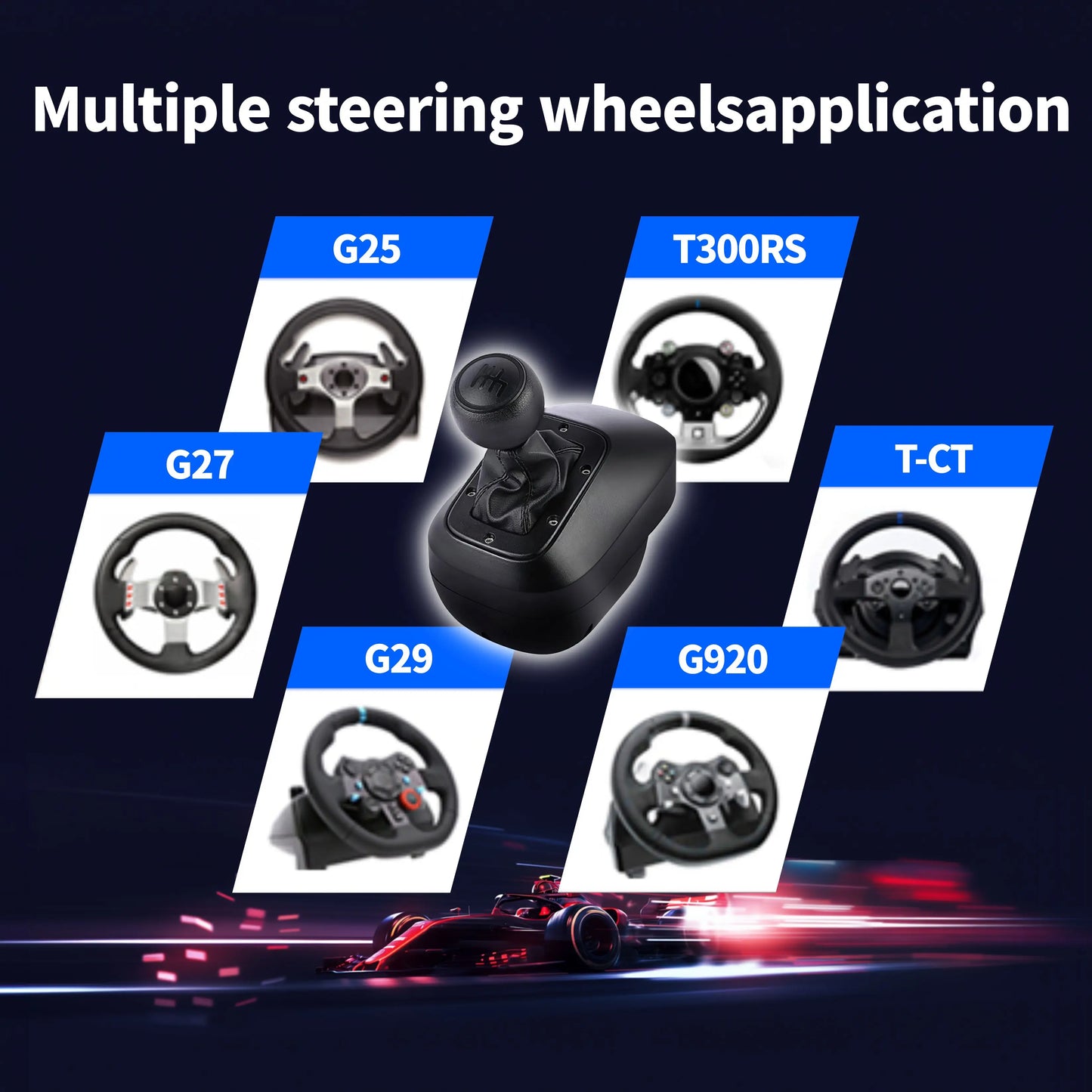 DOYO PC Gaming Steering Wheel H Shifter PC, H Gears USB Simulator for Logitech G29 G27 G25 G920 Thrustmaster T300RS/GT