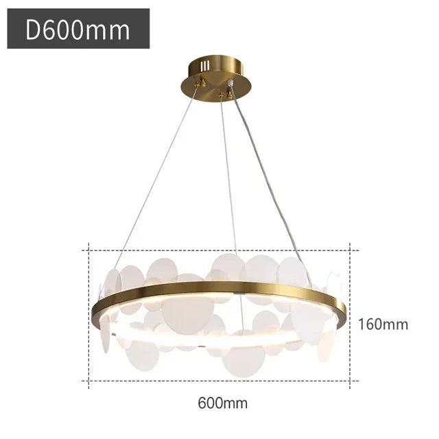 Nordic Modern Minimalist Creative Acrylic Chandelier For Bedroom & Dining Room Decor.
