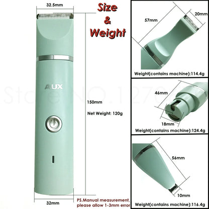 Professional Silent Cat & Dog Hair Trimmer. Paws Nail Grinder Animal. USB Rechargeable Pet Grooming Clipper