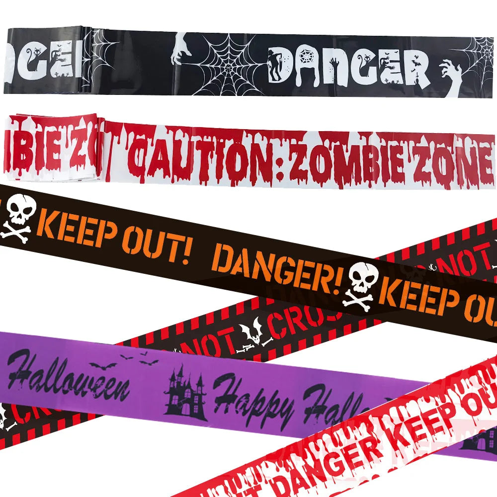 ☠️ Halloween Zombie Caution Tape