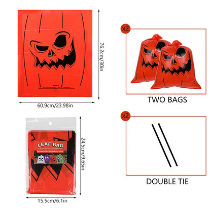 🎃 Halloween Pumpkin Leaf Trash Bags