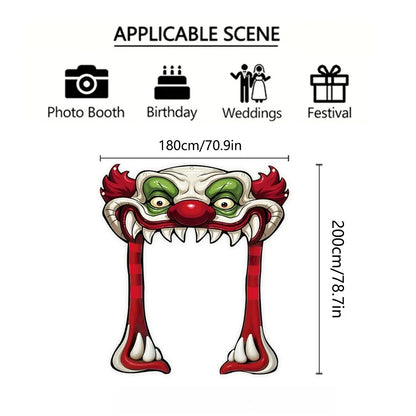 🤡 Vintage Scary Clown Halloween Door Banner
