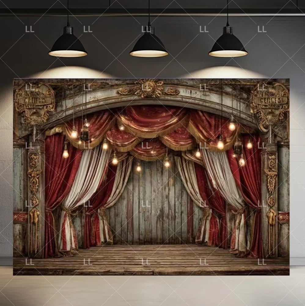 🤡 Scary Circus Halloween Clown Backdrop
