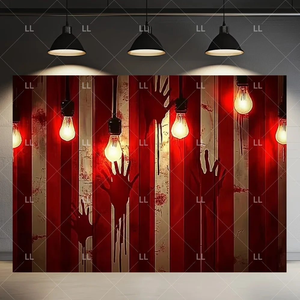 🤡 Scary Circus Halloween Clown Backdrop