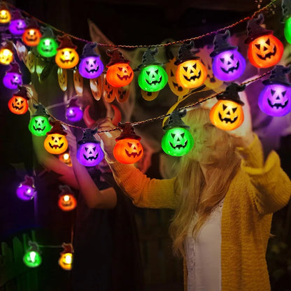 Pumpkin String Lights For Easter, Halloween, Christmas Room Decor RGB String Lights Indoor Lamps Outdoor Decor Lights