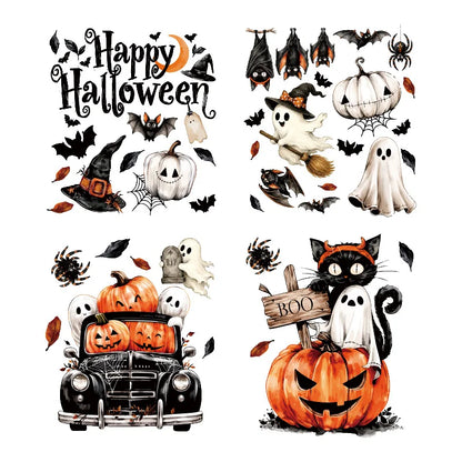 🕷️ Halloween Reusable Window Stickers Set