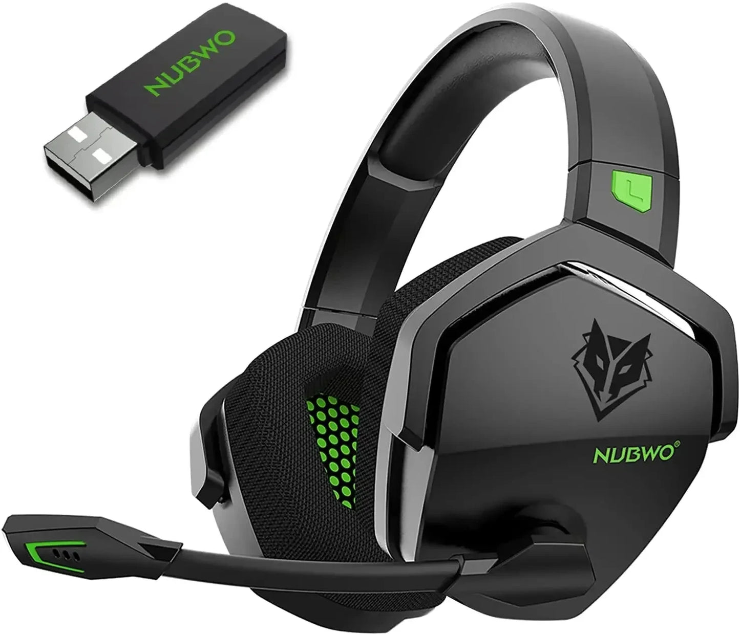 NUBWO G06 Dual Wireless Gaming Headset with Microphone for PS5, PS4, PC, Mobile, Switch. 2.4GHz Bluetooth 5.3 Gaming Headphone