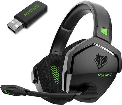 NUBWO G06 Dual Wireless Gaming Headset with Microphone for PS5, PS4, PC, Mobile, Switch. 2.4GHz Bluetooth 5.3 Gaming Headphone