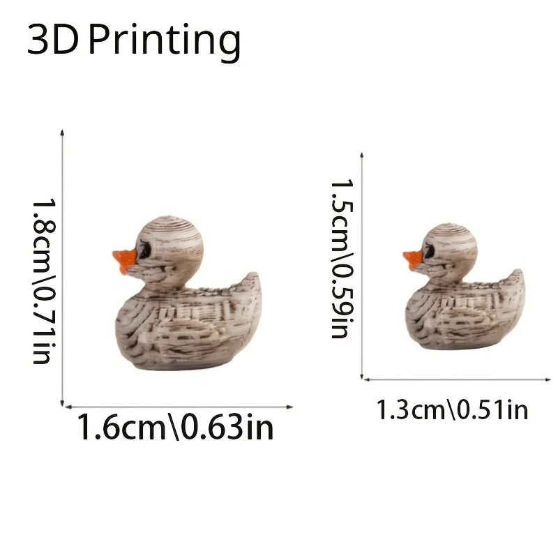 💀 Cute Gothic Skeleton Duck Figurines