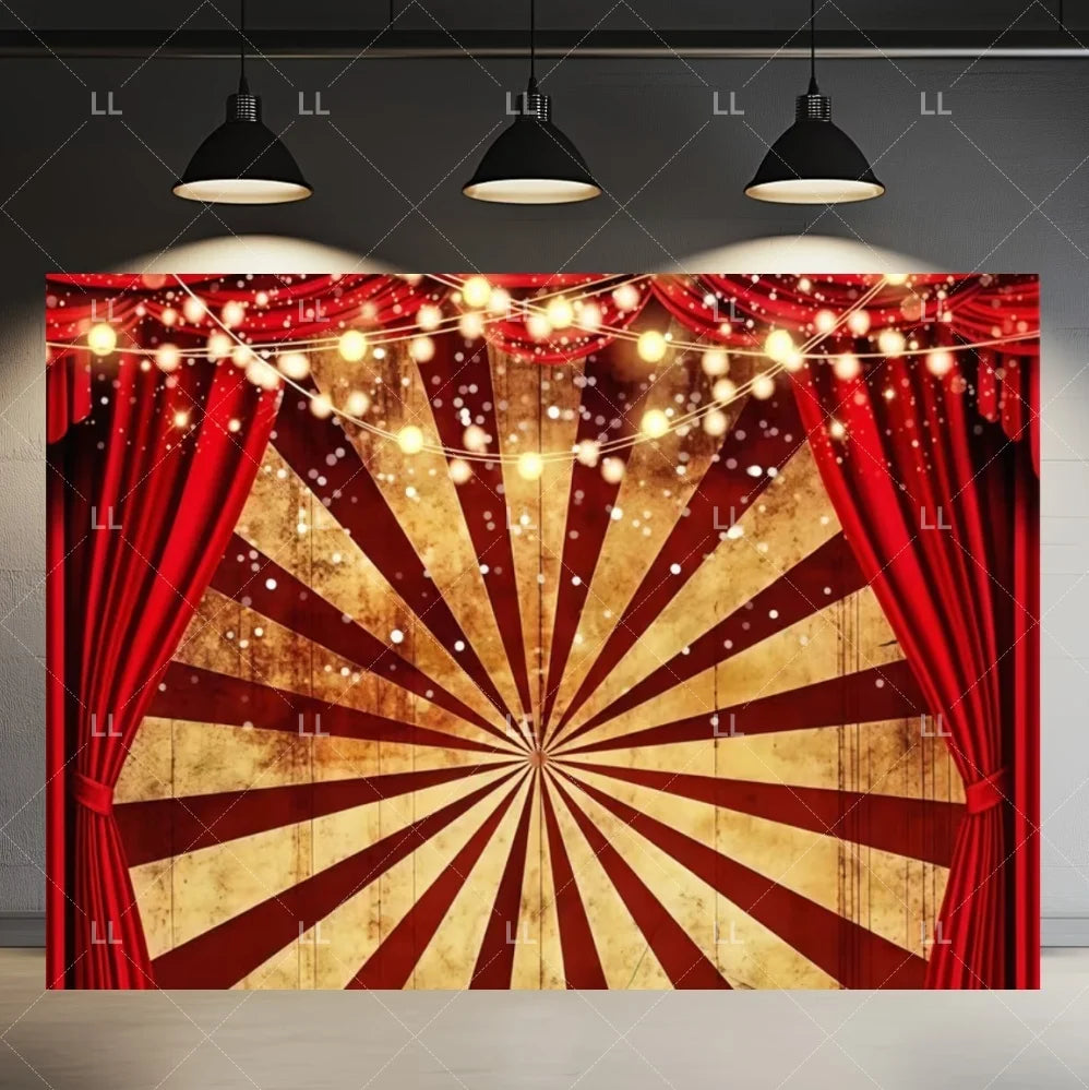 🤡 Scary Circus Halloween Clown Backdrop