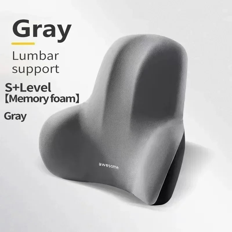 Memory Foam Lumbar Back Cushion for Car, Office, Gaming Chairs and Postpartum Waist Support Multi Functional Pain Relief Pillow