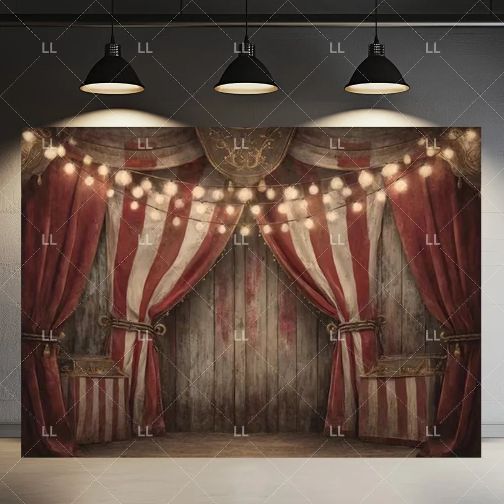 🤡 Scary Circus Halloween Clown Backdrop
