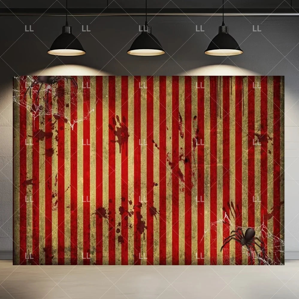 🤡 Scary Circus Halloween Clown Backdrop
