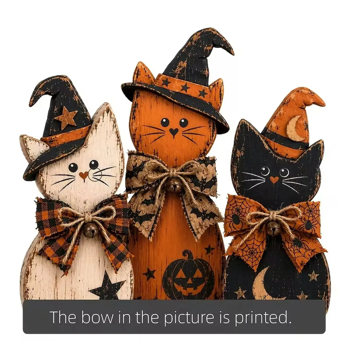 🐈‍⬛ Retro Halloween Witch Cat Decor Set