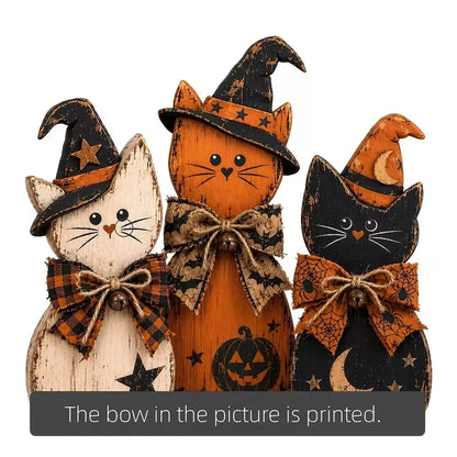 🐈‍⬛ Retro Halloween Witch Cat Decor Set