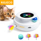 ROJECO 2 in 1 Smart Cat Toys. Automatic Feather Fun Ball Toy Set For Cats & Dogs with 5 Modes.