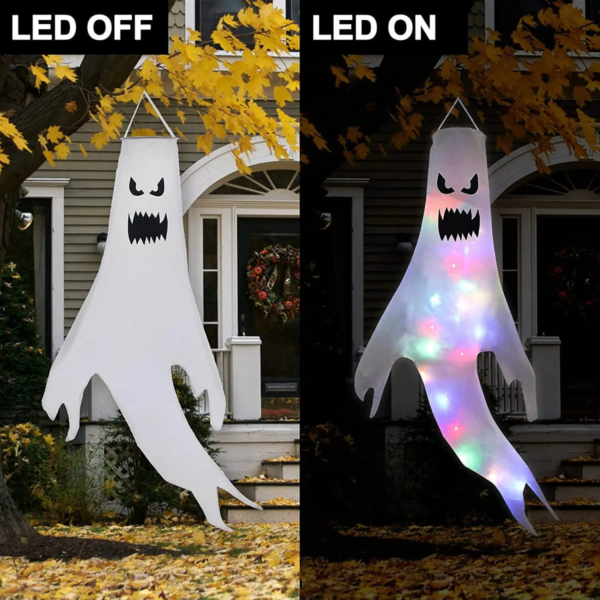 👻 Halloween LED Hanging Ghost – Spooky Party Decor