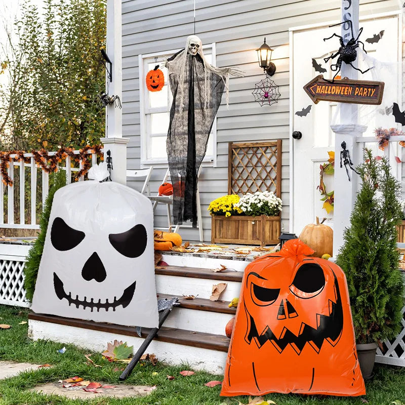 🎃 Halloween Pumpkin Leaf Trash Bags