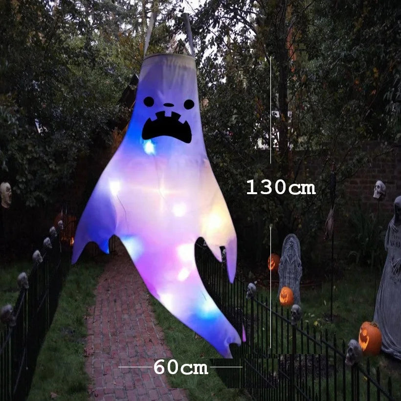 👻 Halloween LED Hanging Ghost – Spooky Party Decor