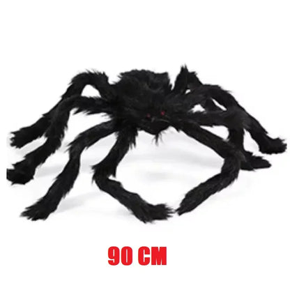Halloween Big Plush Spider. Horror Halloween Decoration. Party Prop Outdoor Giant Spider Decor 30-200cm Chamber Prank Black Spider