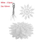 12Pcs 7.5cm Gold Powder Snowflake for Christmas Decor