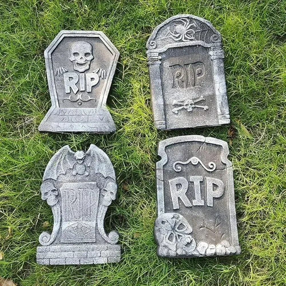 4pcs Halloween Tombstone Decorative Cemetery Foam. Haunted House Graveyard for House Outdoor Party Prank Props