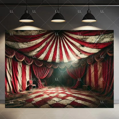 🤡 Scary Circus Halloween Clown Backdrop