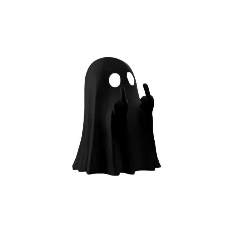 👻 Cute Middle Finger Ghost Halloween Statue