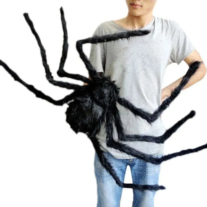 Halloween Big Plush Spider. Horror Halloween Decoration. Party Prop Outdoor Giant Spider Decor 30-200cm Chamber Prank Black Spider