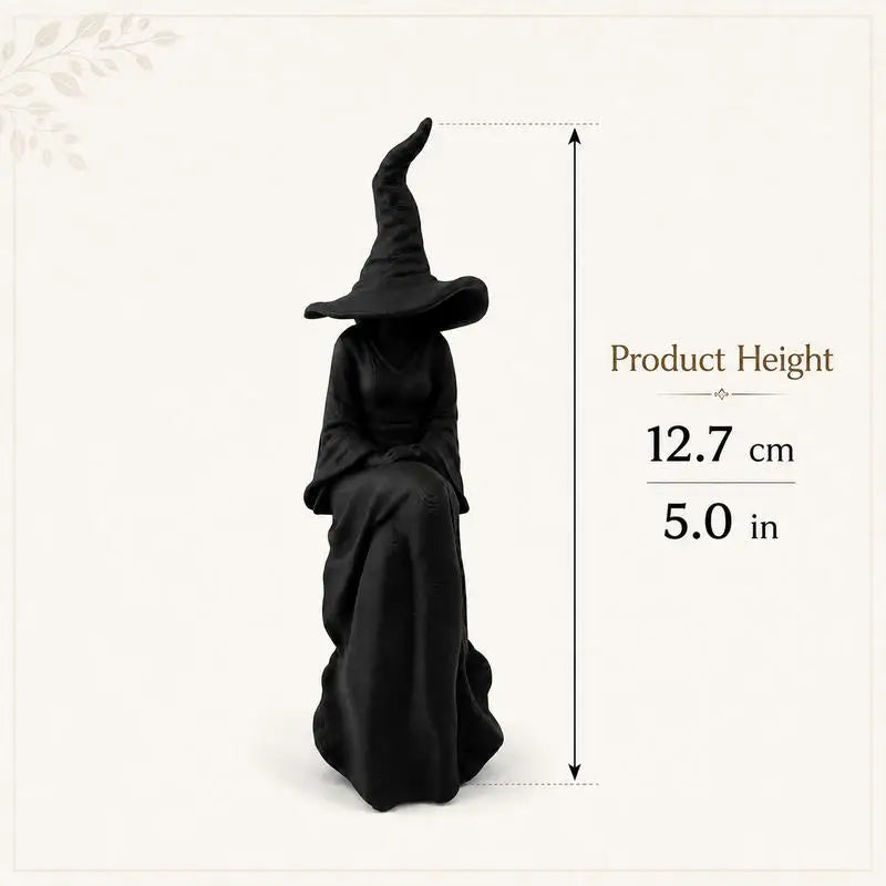 🧙‍♀️ Black Seated Witch Halloween Wall Decor