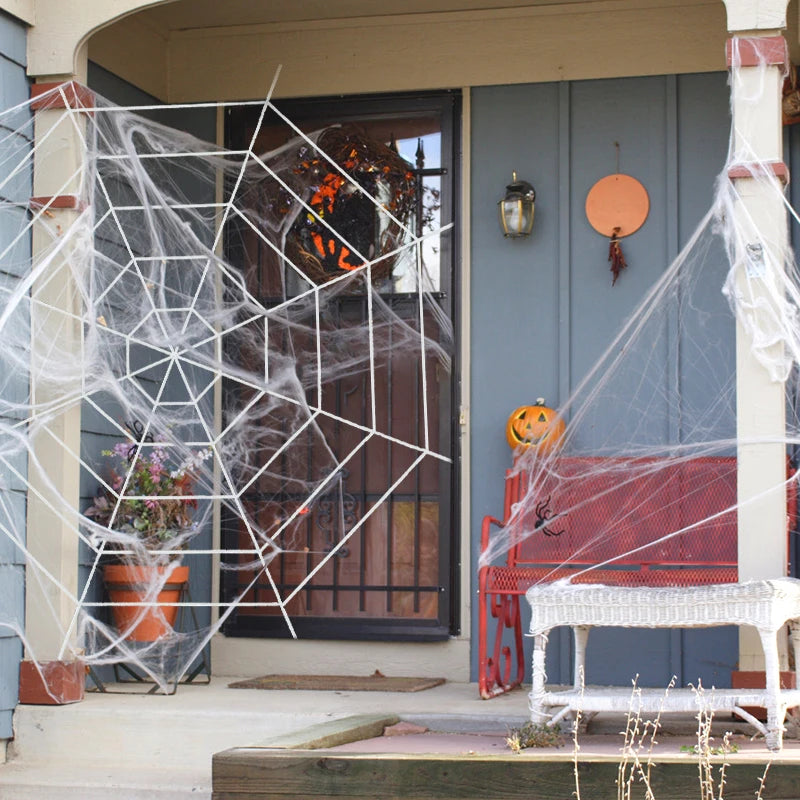 🕷️ Giant Stretchy Spider Web Halloween Decor