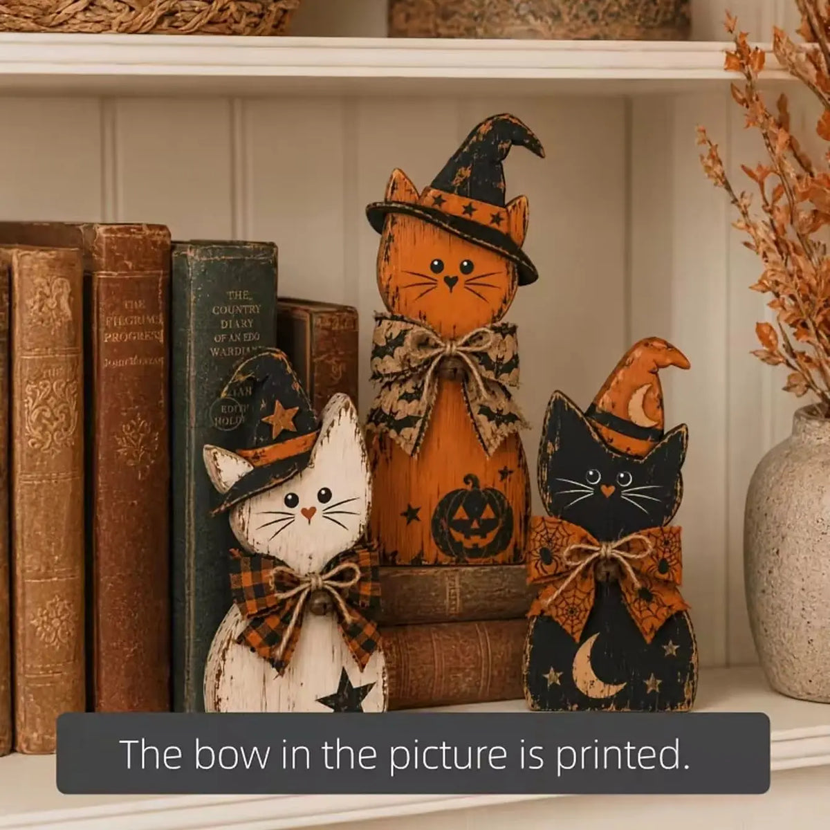 🐈‍⬛ Retro Halloween Witch Cat Decor Set