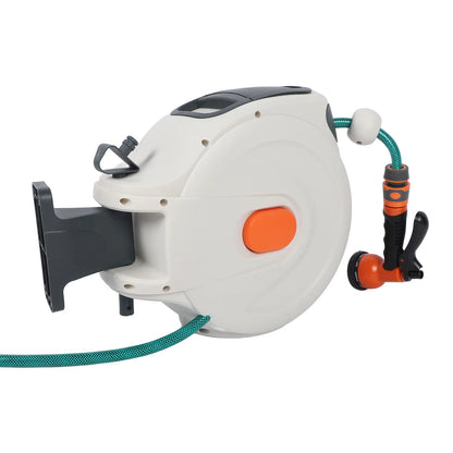 Retractable Garden Hose with Automatic Lock with Sprayer Nozzle for Watering