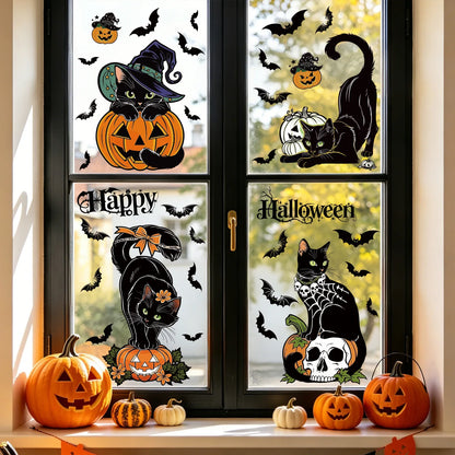 🕷️ Halloween Reusable Window Stickers Set