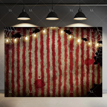🤡 Scary Circus Halloween Clown Backdrop