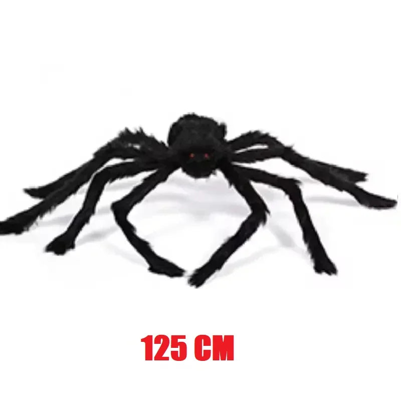 Halloween Big Plush Spider. Horror Halloween Decoration. Party Prop Outdoor Giant Spider Decor 30-200cm Chamber Prank Black Spider