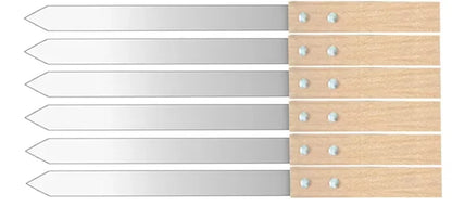 Wide Flat Barbecue Skewers. Stainless Steel Turkish Adana Flat and Paneer Tikka BBQ Kebab Skewers Perfect for Koobideh Kebab