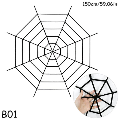 🕷️ Giant Stretchy Spider Web Halloween Decor