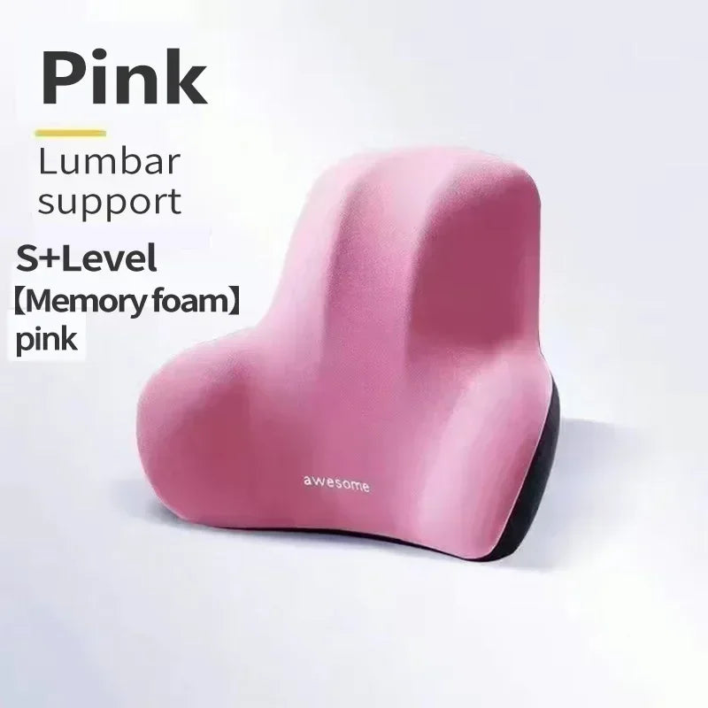 Memory Foam Lumbar Back Cushion for Car, Office, Gaming Chairs and Postpartum Waist Support Multi Functional Pain Relief Pillow