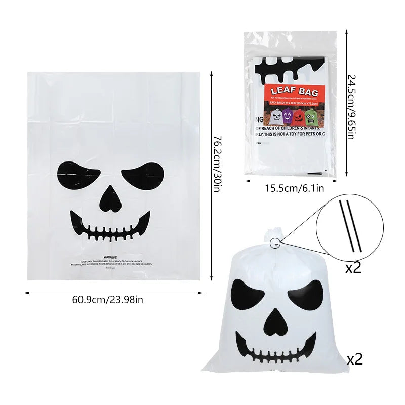 🎃 Halloween Pumpkin Leaf Trash Bags