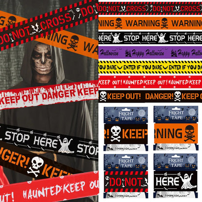 ☠️ Halloween Zombie Caution Tape