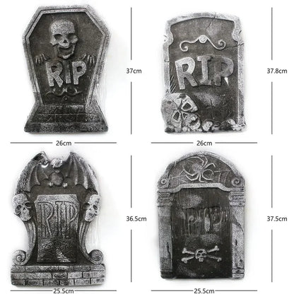 4pcs Halloween Tombstone Decorative Cemetery Foam. Haunted House Graveyard for House Outdoor Party Prank Props