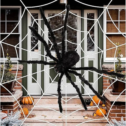 Halloween Big Plush Spider. Horror Halloween Decoration. Party Prop Outdoor Giant Spider Decor 30-200cm Chamber Prank Black Spider