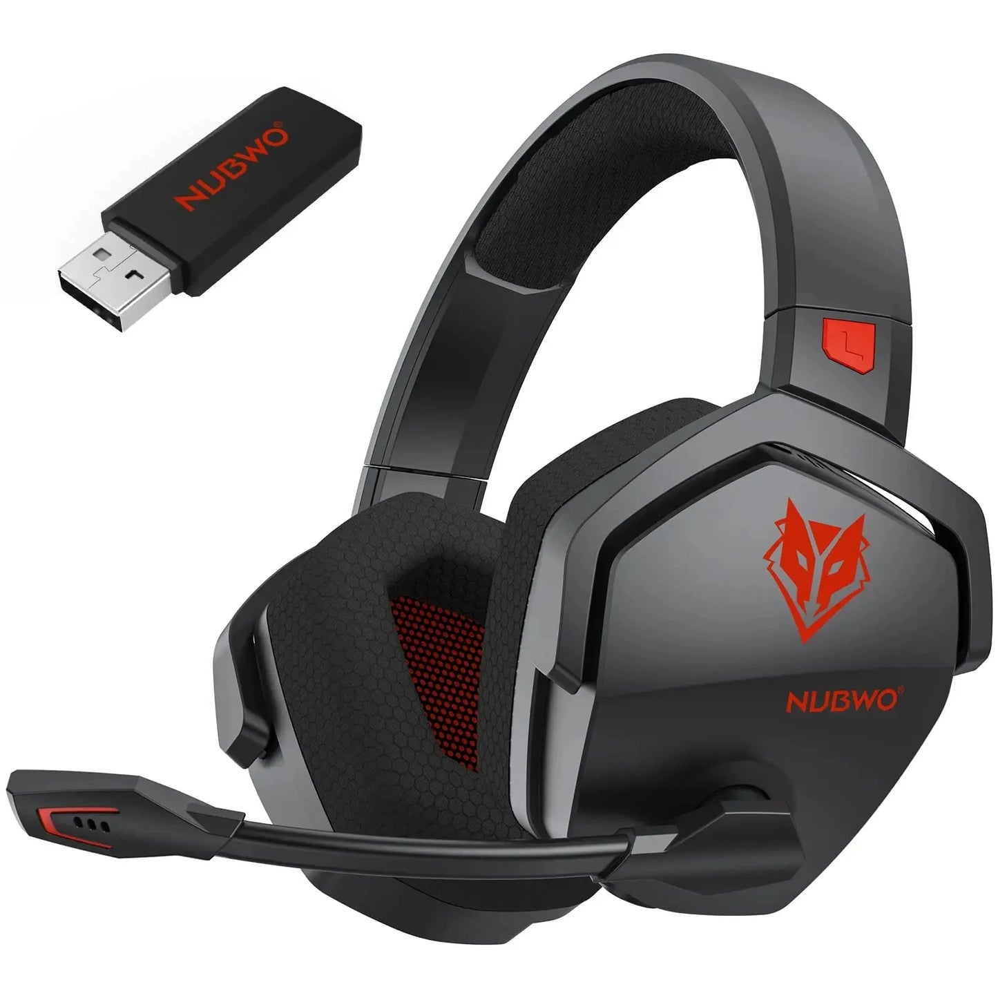NUBWO G06 Dual Wireless Gaming Headset with Microphone for PS5, PS4, PC, Mobile, Switch. 2.4GHz Bluetooth 5.3 Gaming Headphone