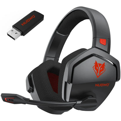NUBWO G06 Dual Wireless Gaming Headset with Microphone for PS5, PS4, PC, Mobile, Switch. 2.4GHz Bluetooth 5.3 Gaming Headphone